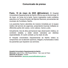 Comunicado de prensa